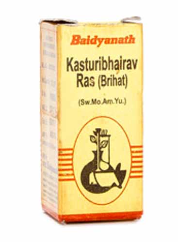 kasturi bhairav ras brihat 10tab upto 20% off free shipping shree baidyanath ayurved bhavan